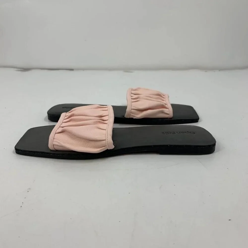 Open Edit Women's Brynn Square Toe Flats Slip On Chic Slide‎ Sandals Size 6 NWOB - Picture 6 of 14